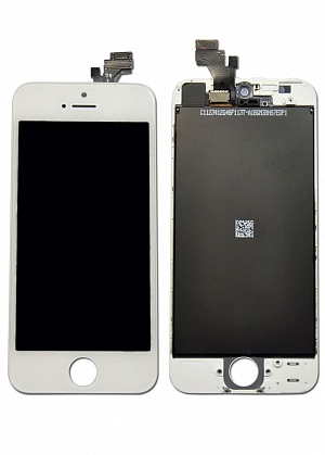 Фотография высокого разрешения Стекло Touch Screen с LCD дисплеем в сборе Grade-A iPhone 5 белое 