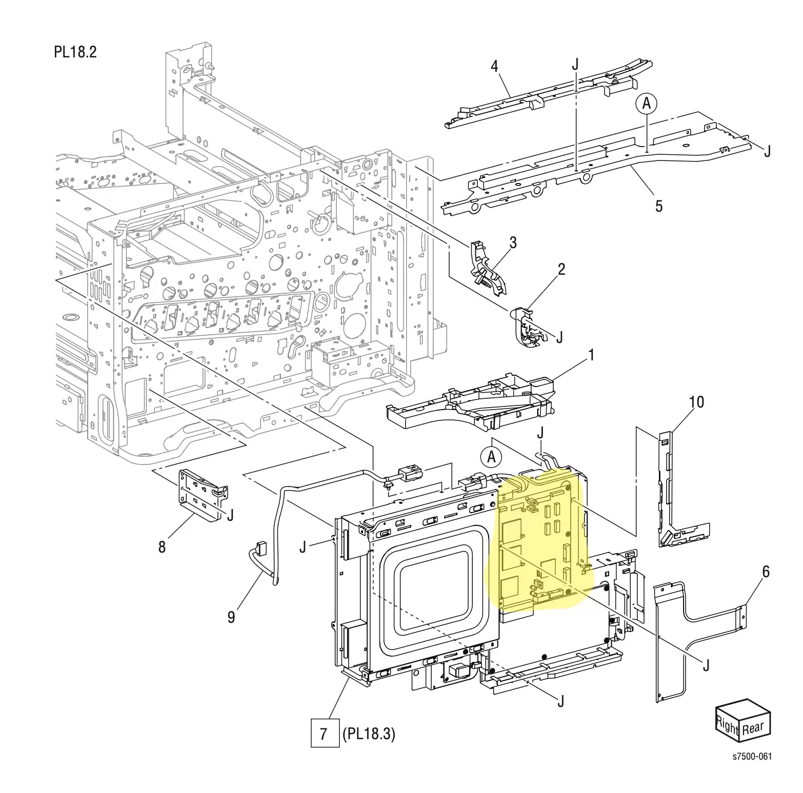 ����� ���������������� MCU PWB Xerox 7500 - 960K50520