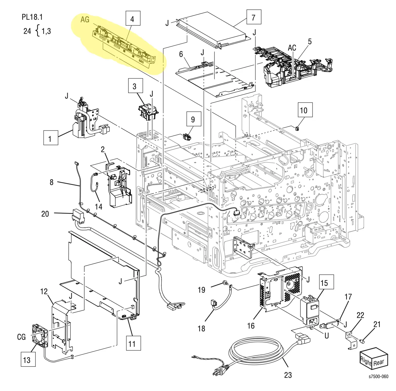 ������ ����������� ������ MOB Mark on Belt ADC Sensor Assembly Xerox 7500 - 130K71470