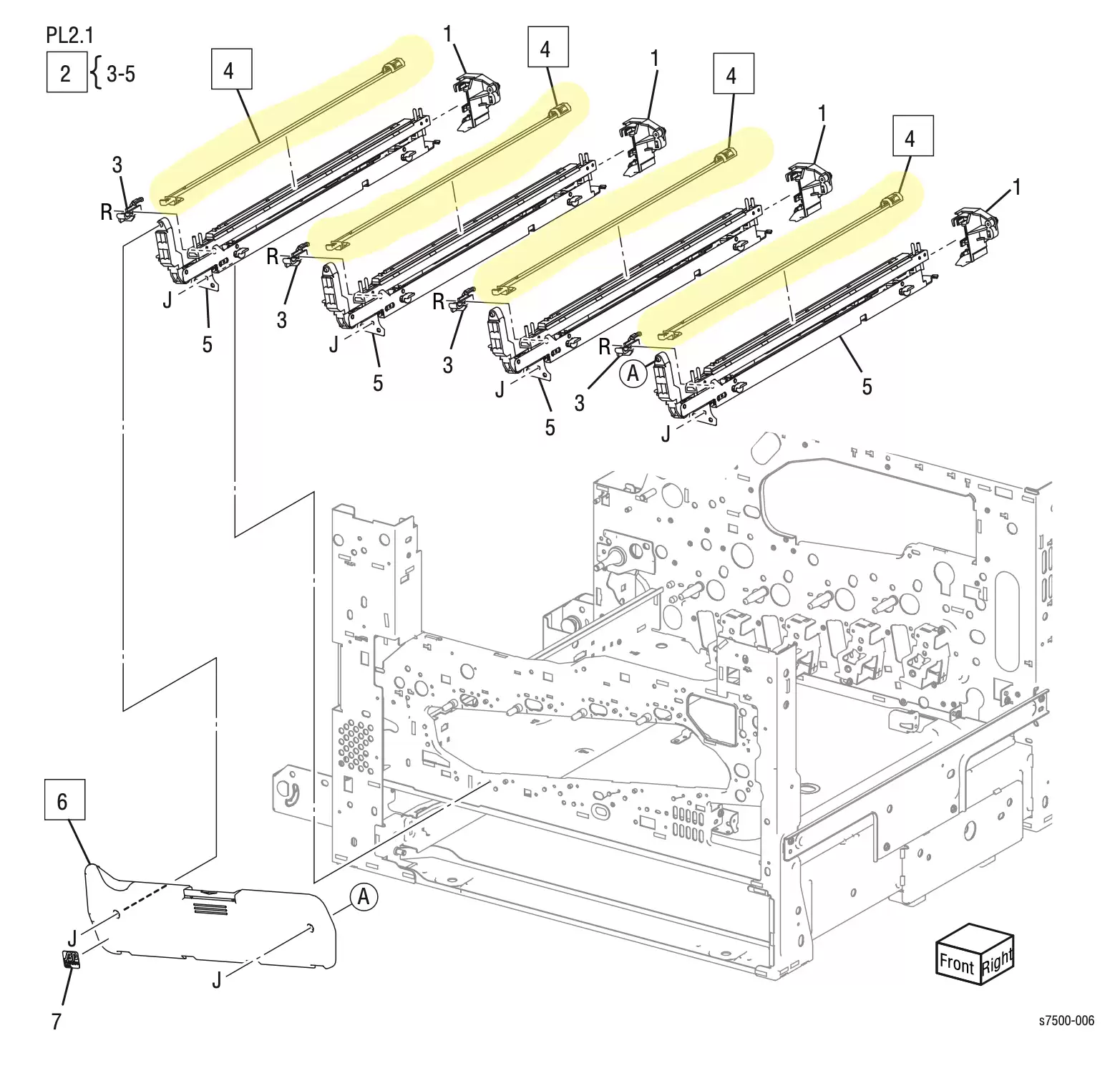 ���������� LPH Light Print Head Cleaner Bar Xerox 7500 - 042K93520