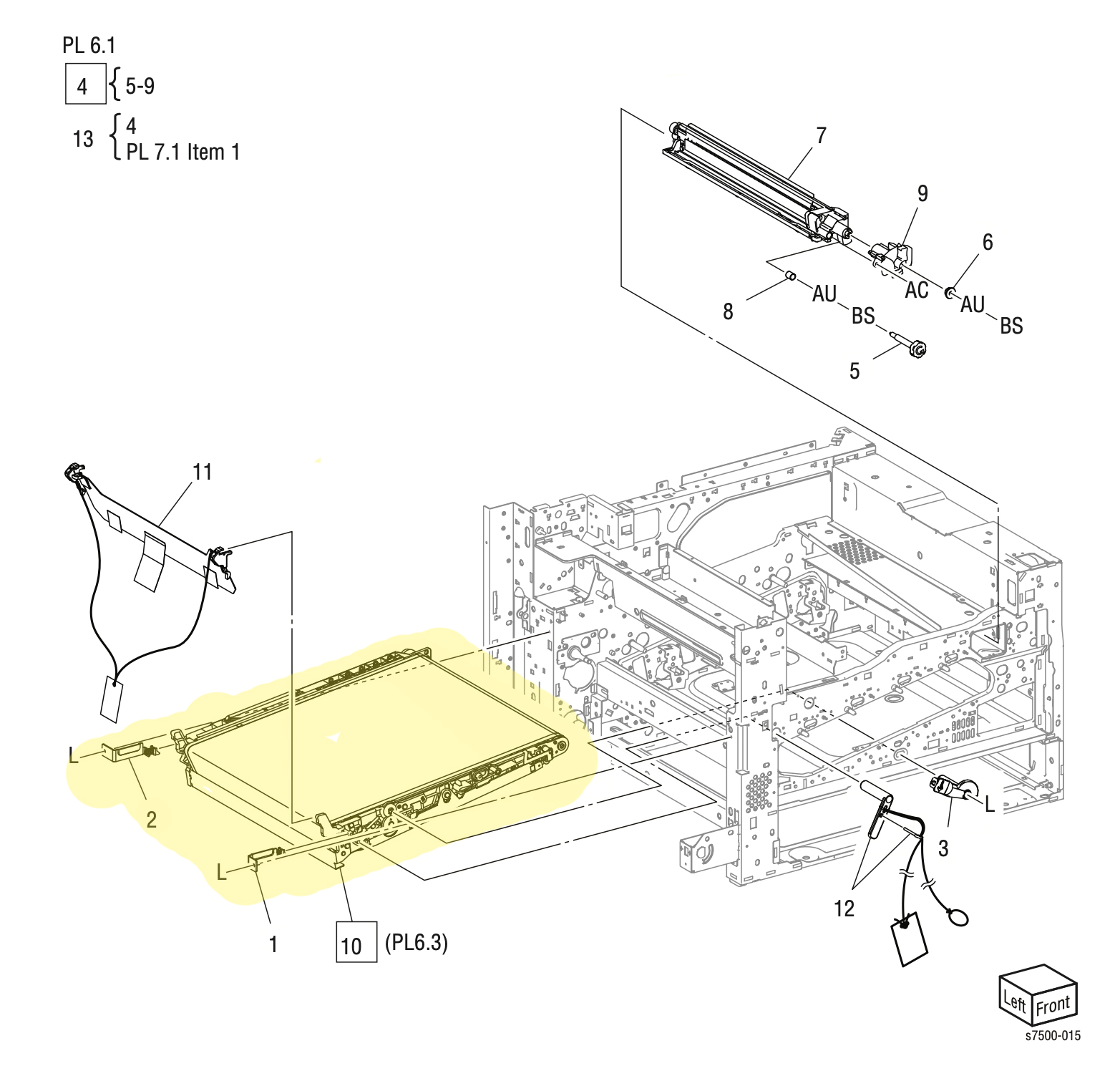 ���� ����� �������� � ����� IBT Belt Unit Xerox 7500 - 604K49185