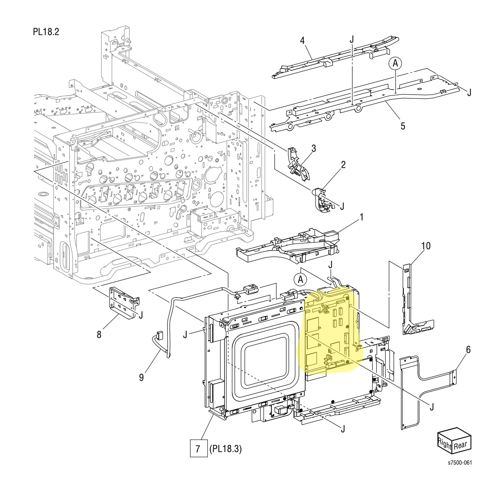 ����� ���������������� MCU PWB Xerox 7500 - 960K50520