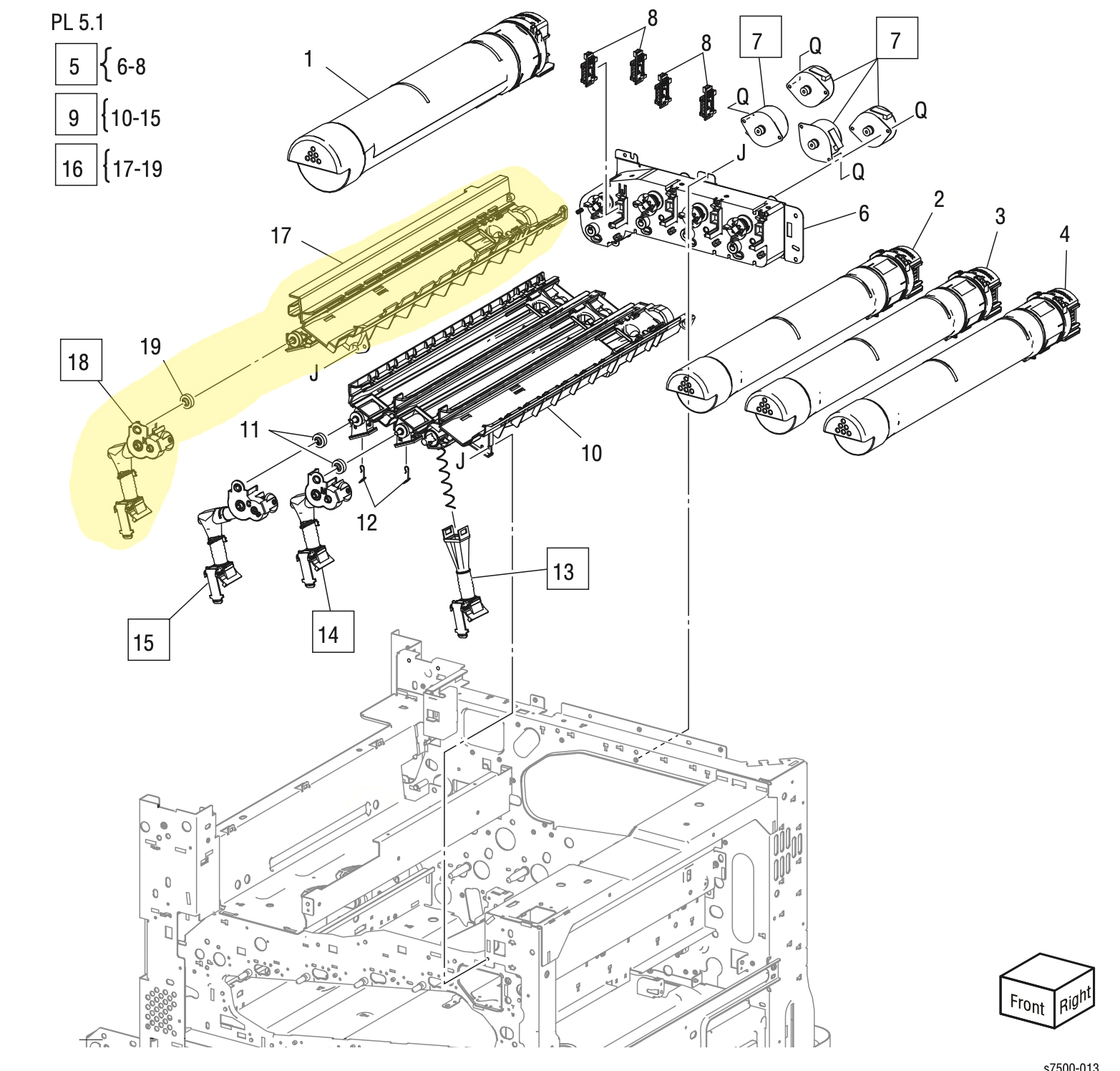 ���� ������ ������� ������ � ����� Dispenser Pipe Assembly (K) Xerox 7500 - 094K92600