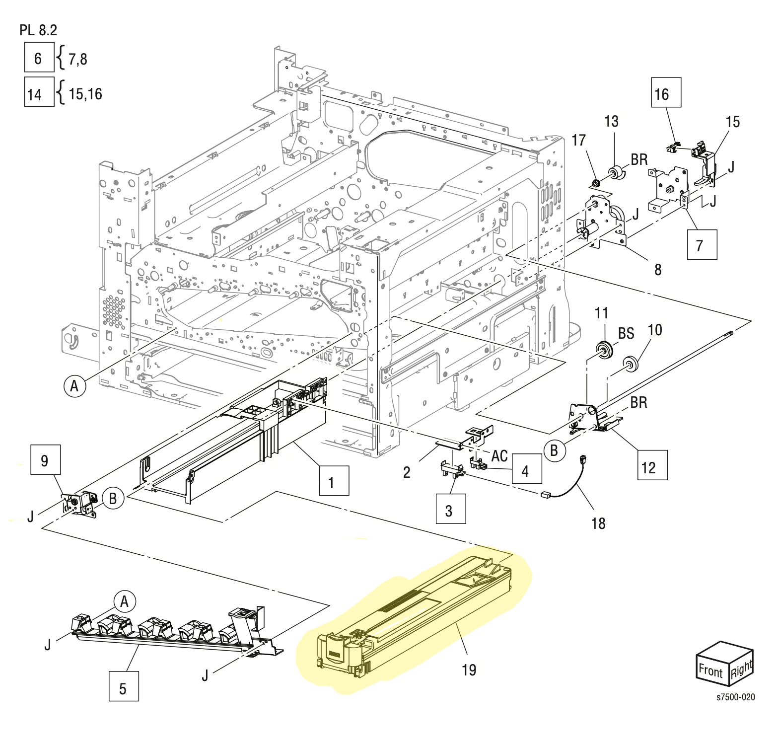 ���� (�����) ������������� ������ Waste Cartridge Xerox 7500 - 108R00865