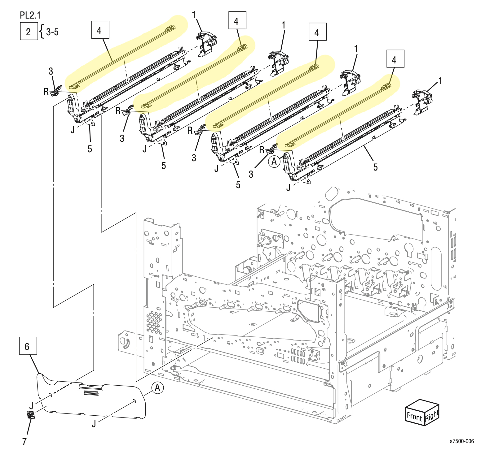 ���������� LPH Light Print Head Cleaner Bar Xerox 7500 - 042K93520