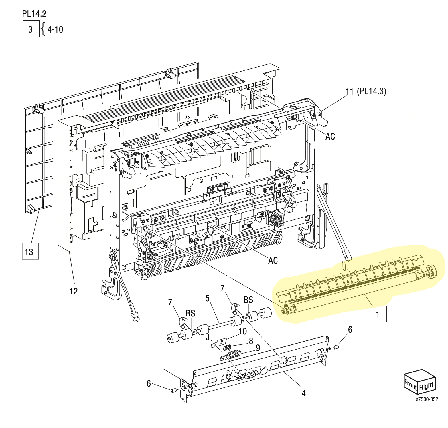 ���� 2-�� �������� 2nd BTR Assembly Xerox 7500 - 059K53654